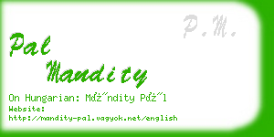pal mandity business card